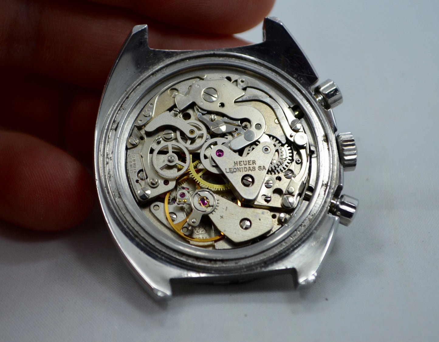 Vintage Heuer Skipper 73463 Blue Steel Chronograph Valjoux 7734 Wristwatch - Hashtag Watch Company
