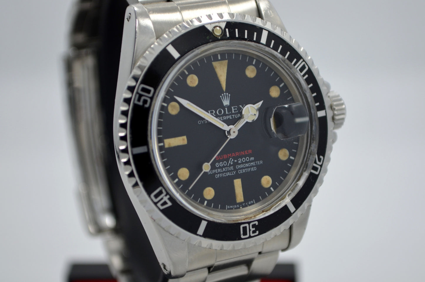 Vintage Rolex 1680 Red Submariner Steel Mark IV 2.4 Mil 1967 Wristwatch - Hashtag Watch Company