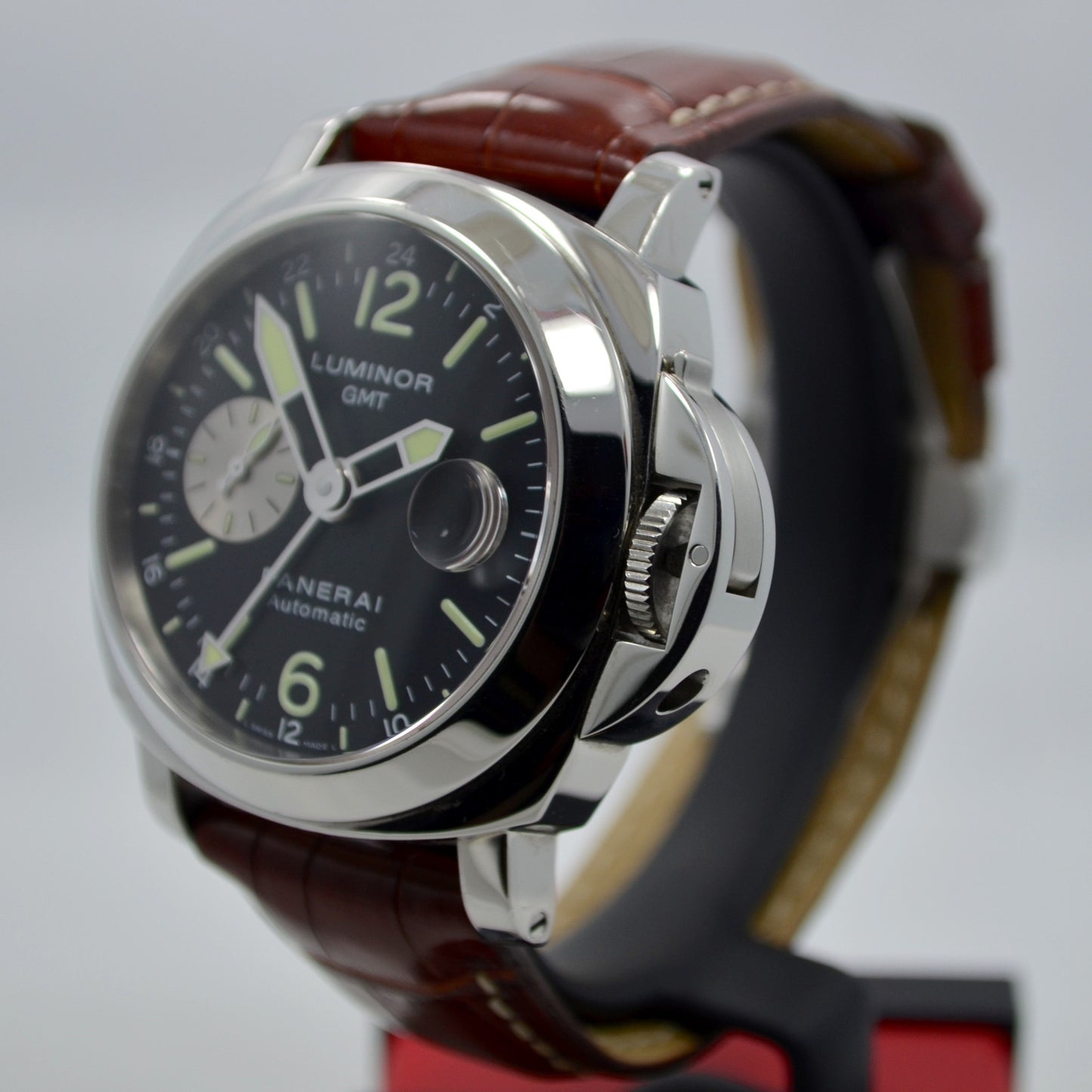 Panerai Luminor GMT PAM 88 Steel Automatic Wristwatch - Hashtag Watch Company