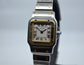 Cartier Two Tone Santos Steel 18K Gold Ladies 1567 Quartz 23mm Wristwatch - Hashtag Watch Company