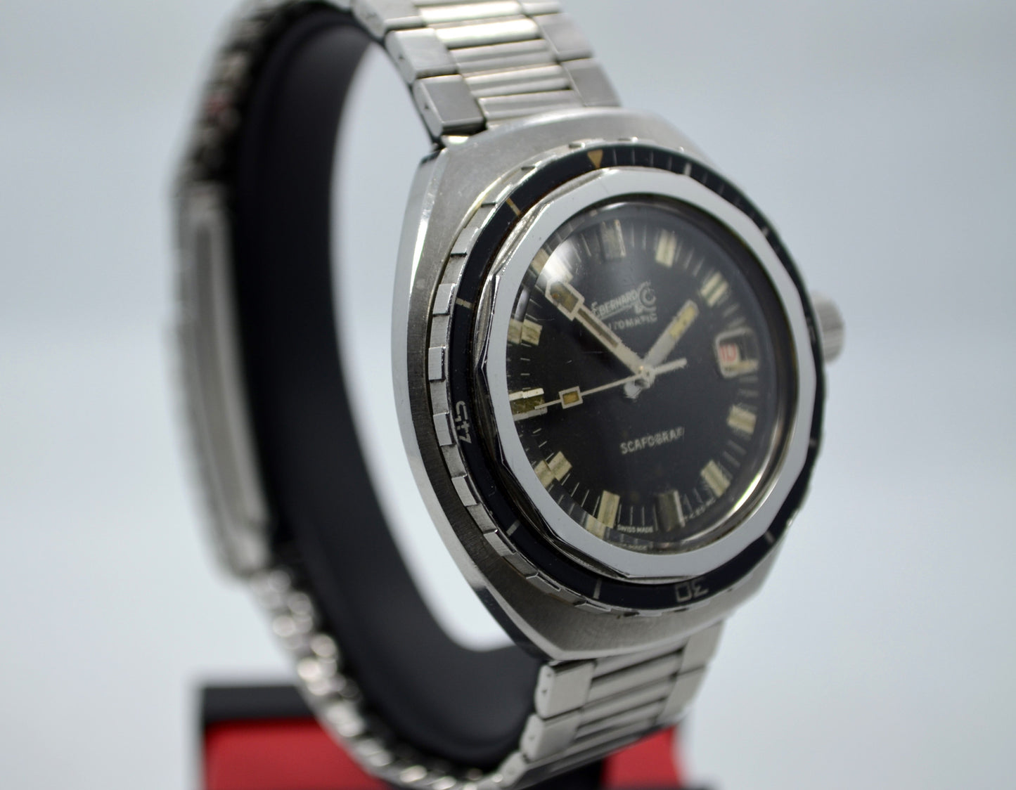 Vintage Eberhard & Co. Scafograf 400M Ref. 26028 Automatic Divers Wristwatch - Hashtag Watch Company