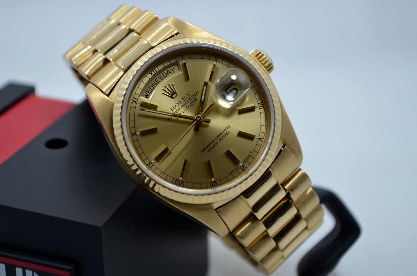 Vintage Rolex President Day Date 18038 18K Yellow Gold 1978 Wristwatch - Hashtag Watch Company