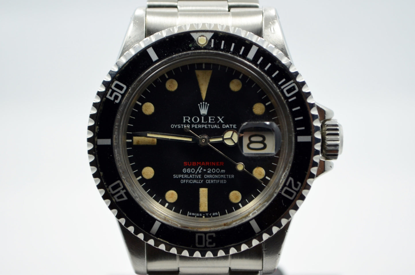 Vintage Rolex 1680 Red Submariner Steel Mark IV 2.4 Mil 1967 Wristwatch - Hashtag Watch Company