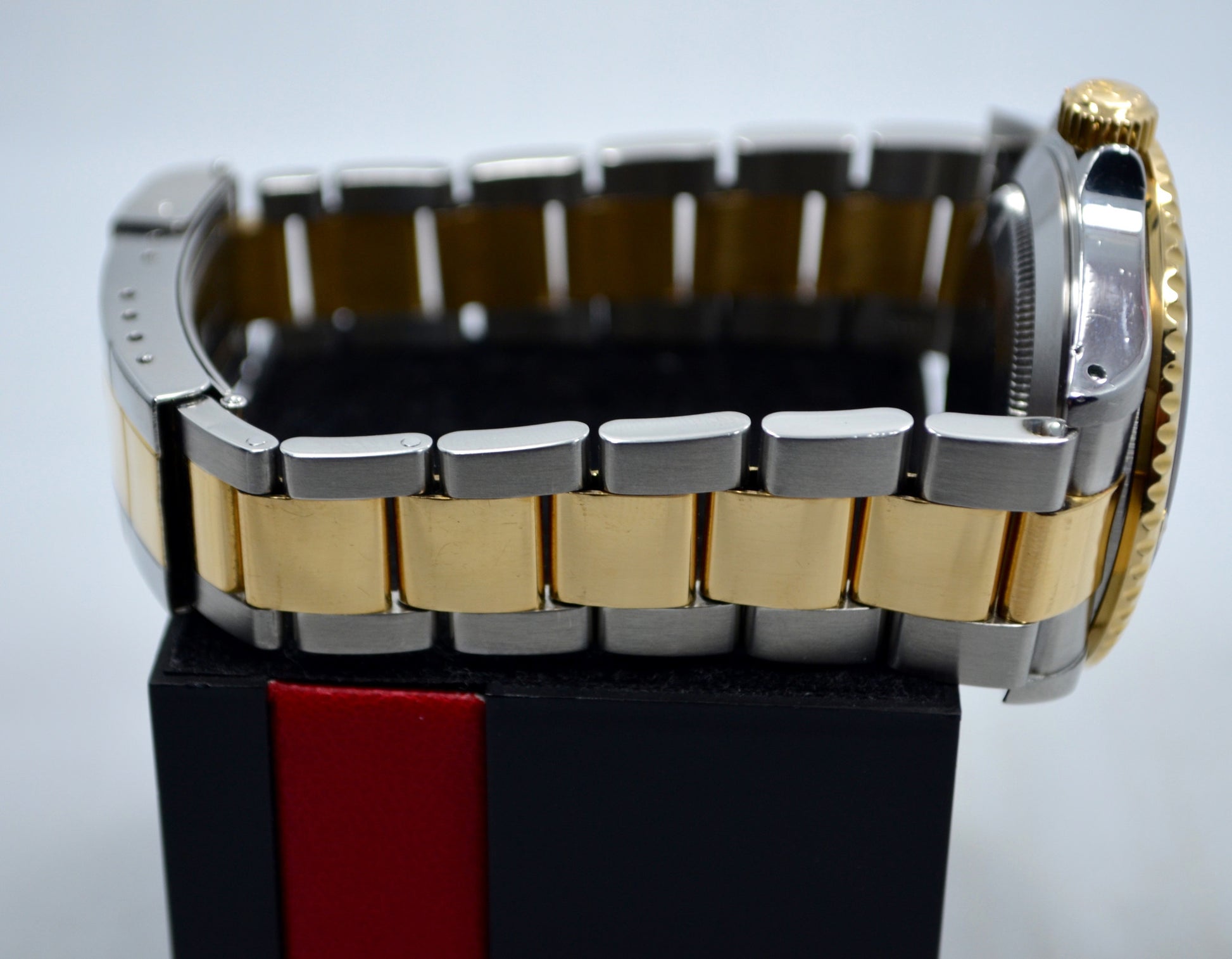 Rolex Submariner 16613 Black Steel Gold Two Tone "K" Serial Wristwatch - Hashtag Watch Company