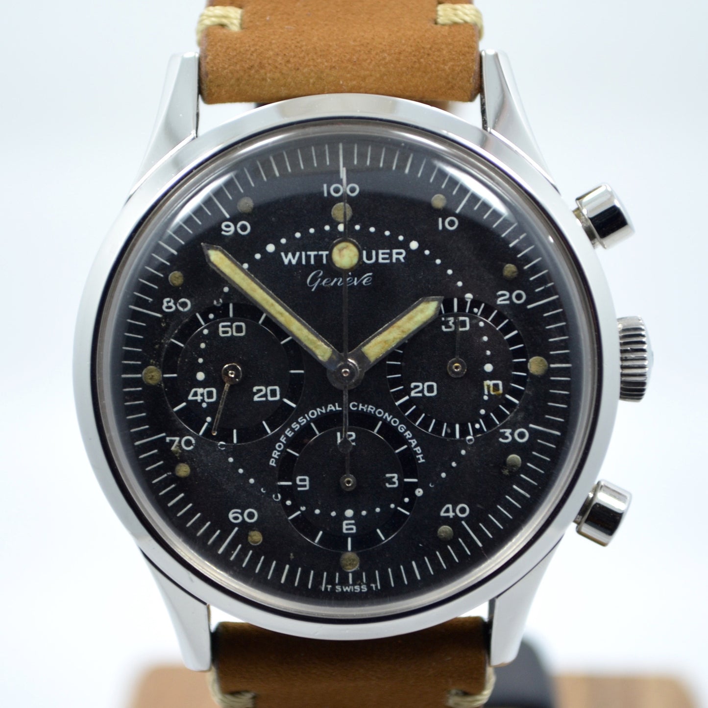Vintage Wittnauer Professional Chronograph Steel Valjoux 72 Manual Wristwatch - Hashtag Watch Company