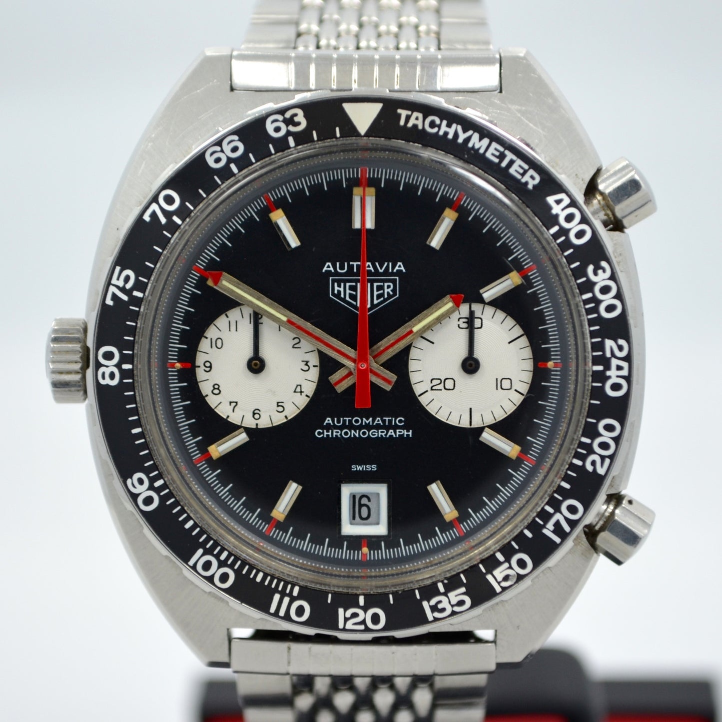 Vintage Heuer Autavia 1163 V Cal. 12 Automatic Steel Chronograph Wristwatch - Hashtag Watch Company