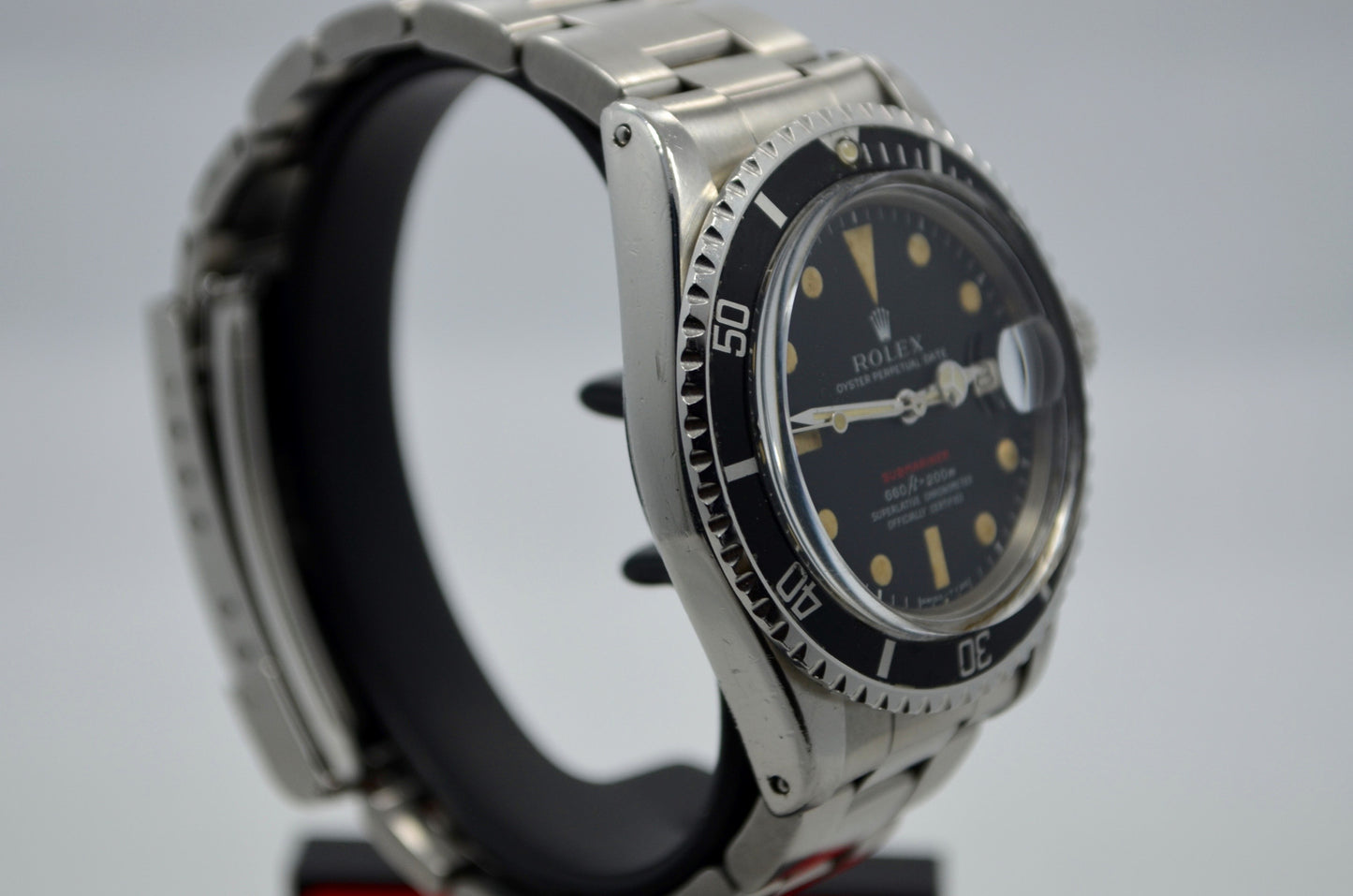 Vintage Rolex 1680 Red Submariner Steel Mark IV 2.4 Mil 1967 Wristwatch - Hashtag Watch Company