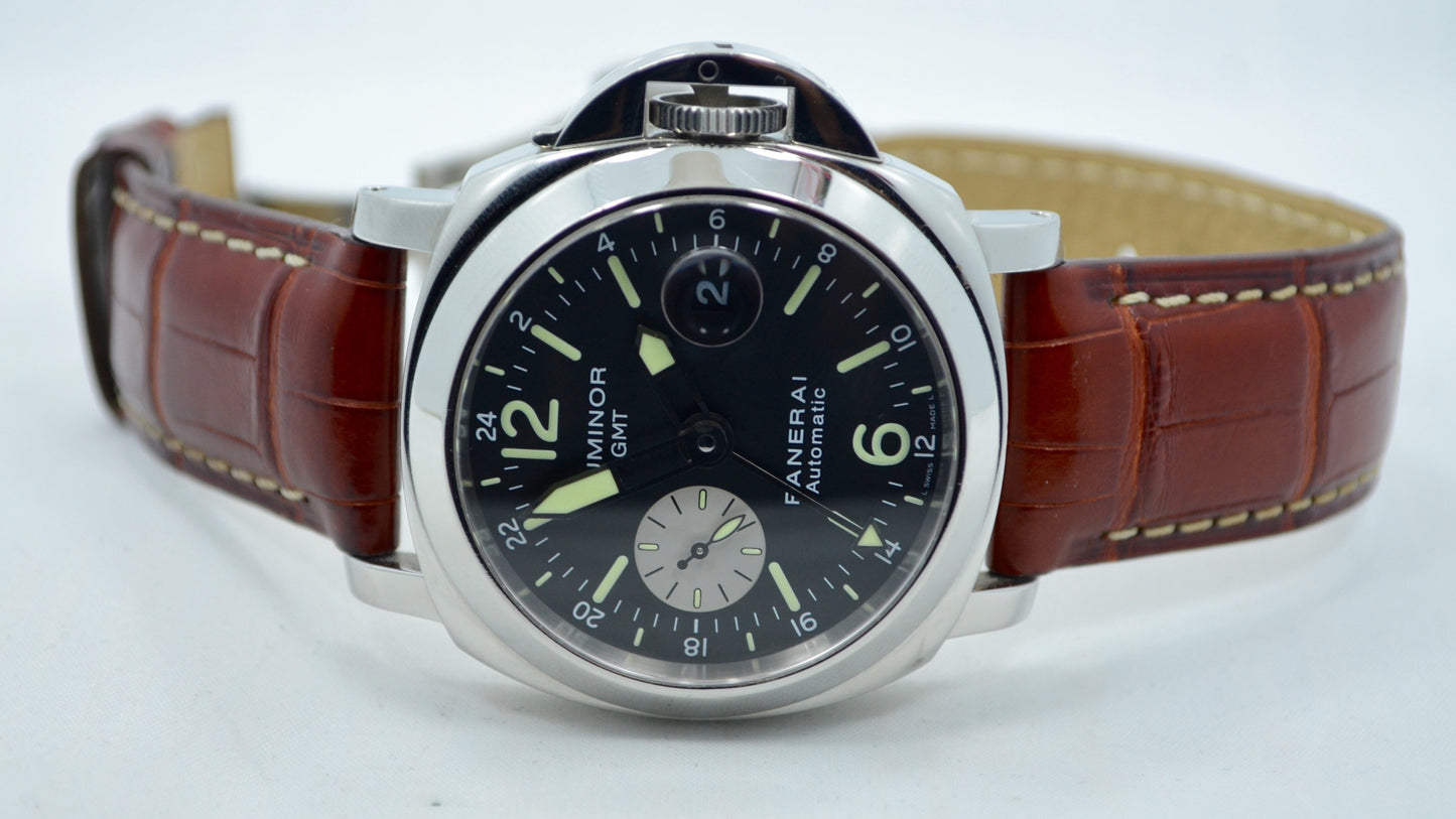 Panerai Luminor GMT PAM 88 Steel Automatic Wristwatch - Hashtag Watch Company