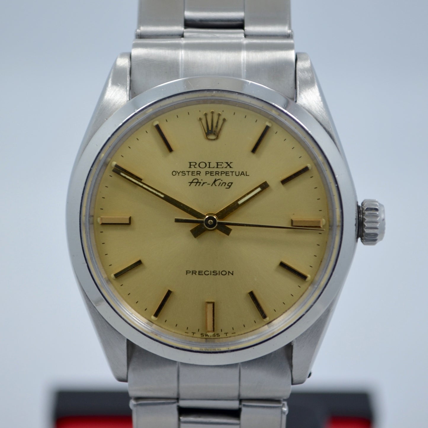 Vintage Rolex Air King Precision Rivet Bracelet 5500 Steel Cal. 1530 Watch - Hashtag Watch Company