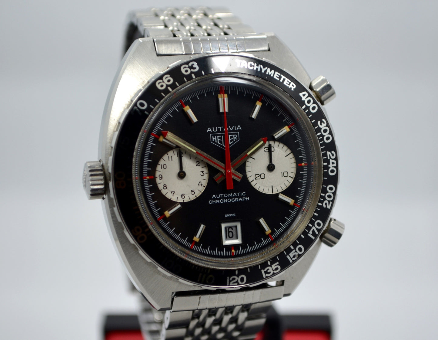 Vintage Heuer Autavia 1163 V Cal. 12 Automatic Steel Chronograph Wristwatch - Hashtag Watch Company