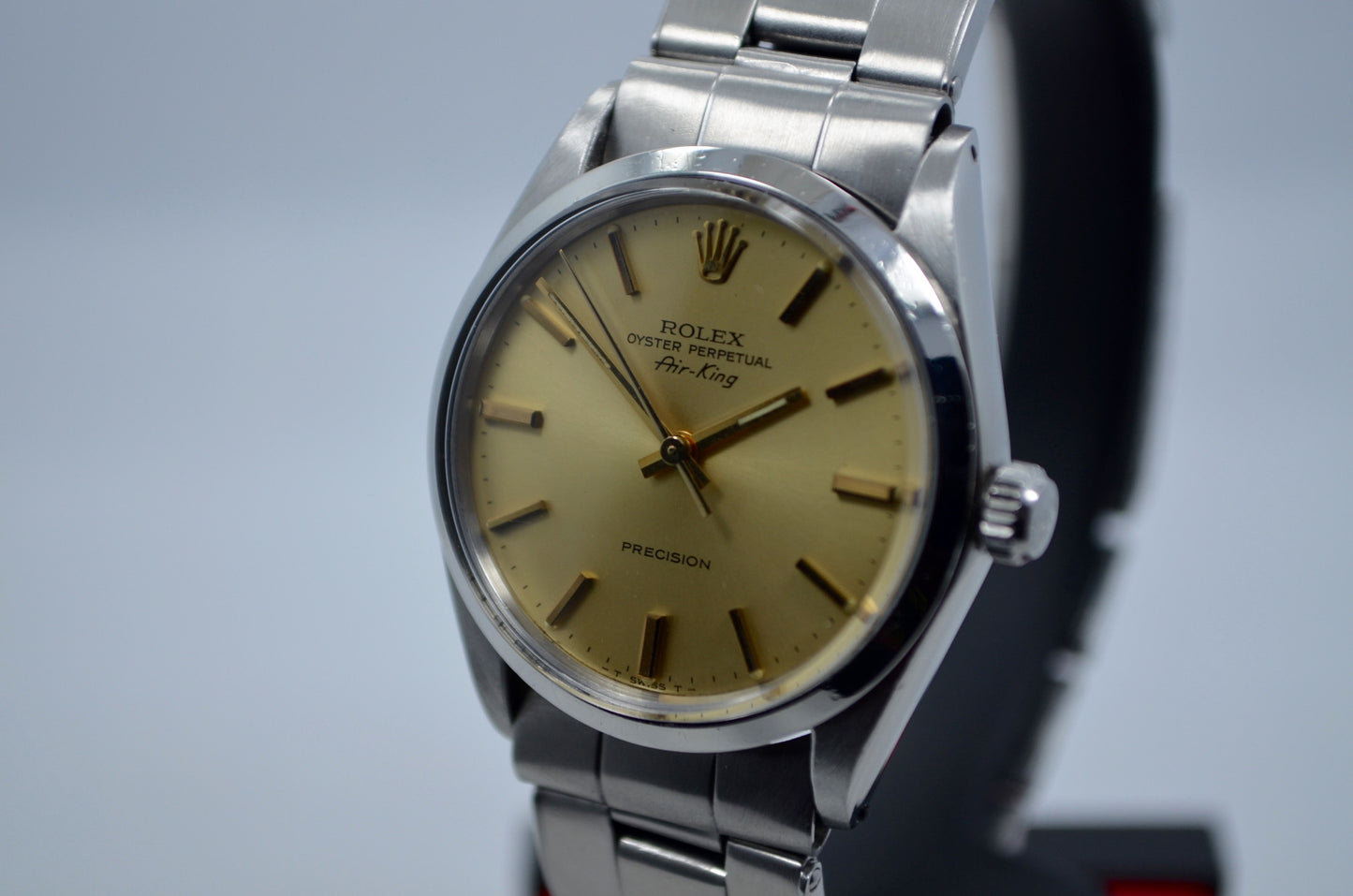 Vintage Rolex Air King Precision Rivet Bracelet 5500 Steel Cal. 1530 Watch - Hashtag Watch Company