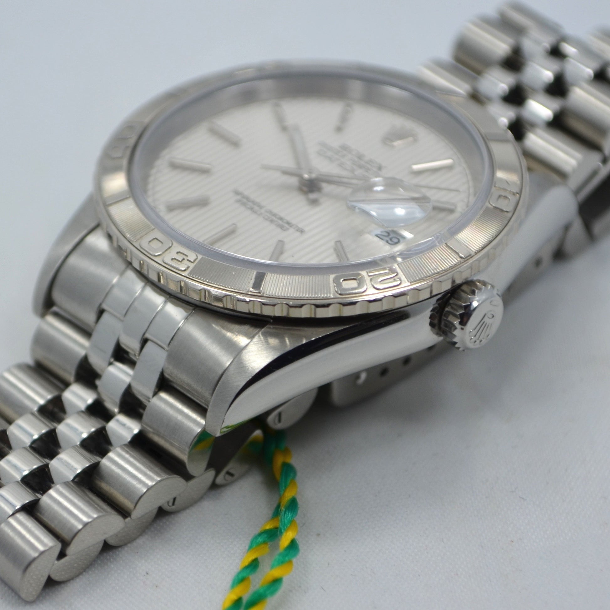 Rolex Datejust Turnograph Thunderbird Silver Tapestry Dial 16264 "U" 1997 Watch - Hashtag Watch Company