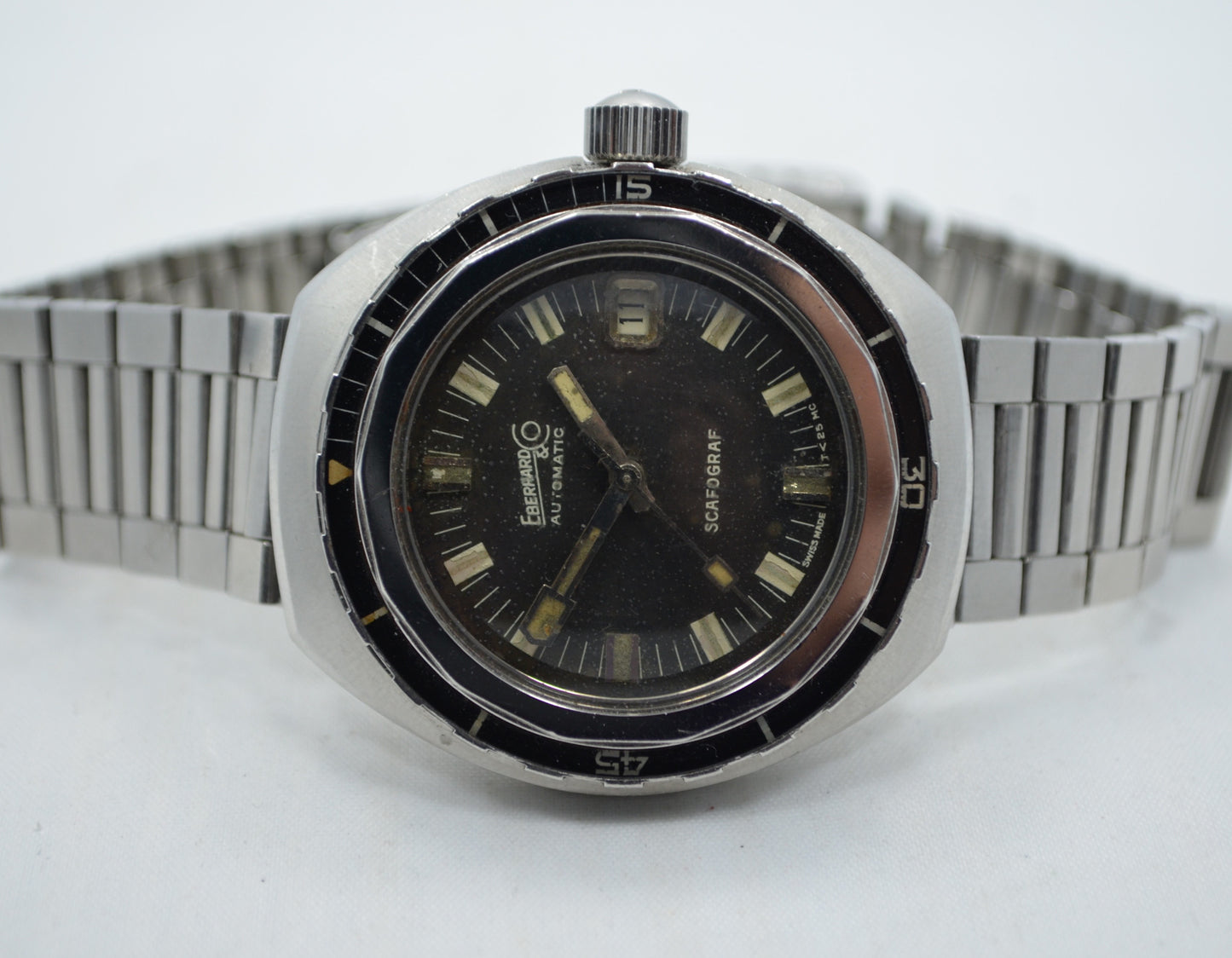 Vintage Eberhard & Co. Scafograf 400M Ref. 26028 Automatic Divers Wristwatch - Hashtag Watch Company