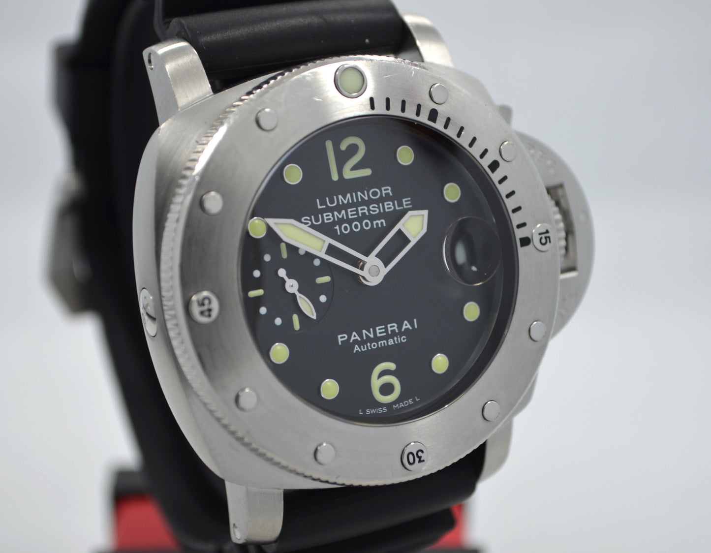 Panerai Luminor Submersible 1000 PAM 243 "K" Steel Auto Wristwatch Box Papers - Hashtag Watch Company