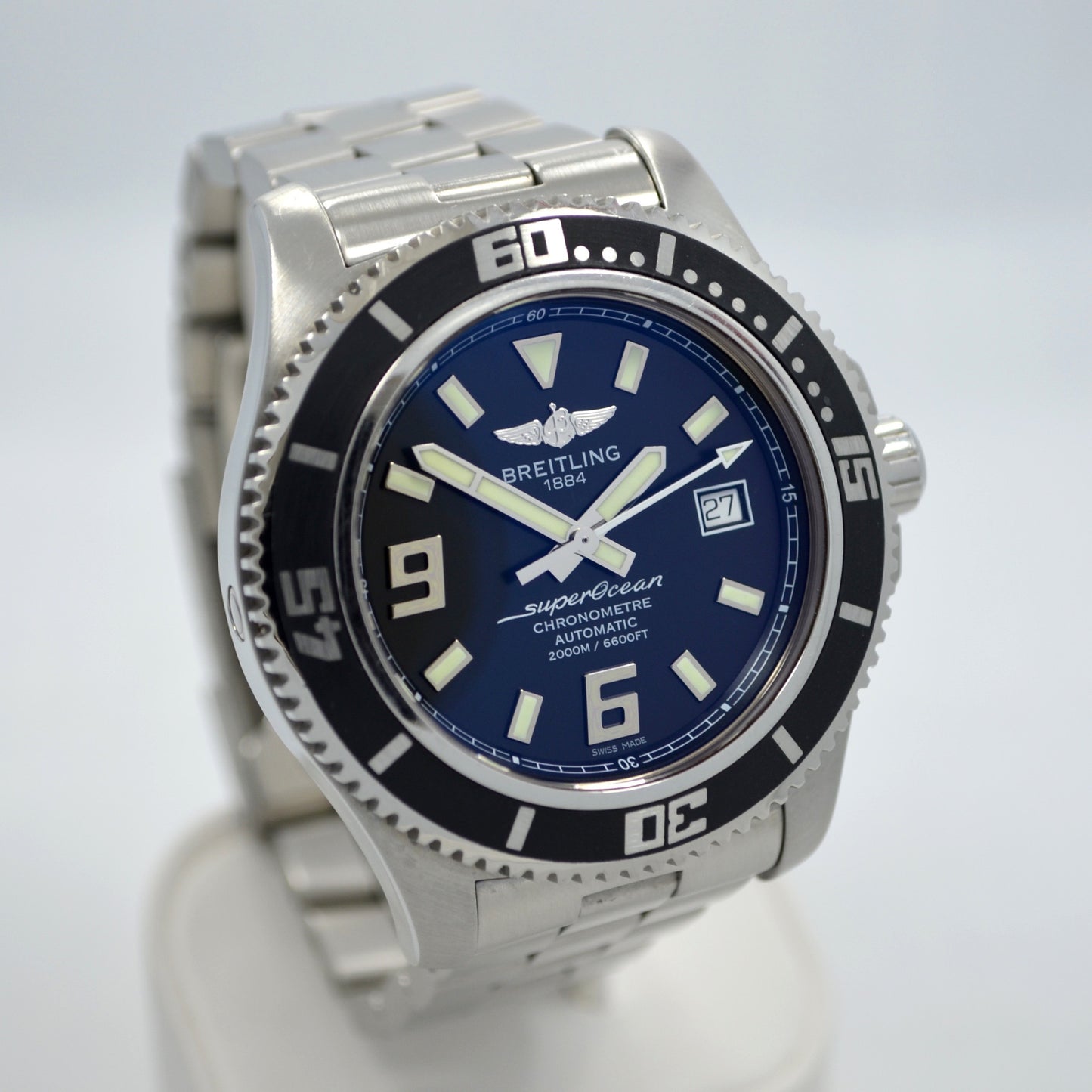 Breitling SuperOcean 44 Black A1739102/BA77 Steel Automatic Wristwatch - Hashtag Watch Company