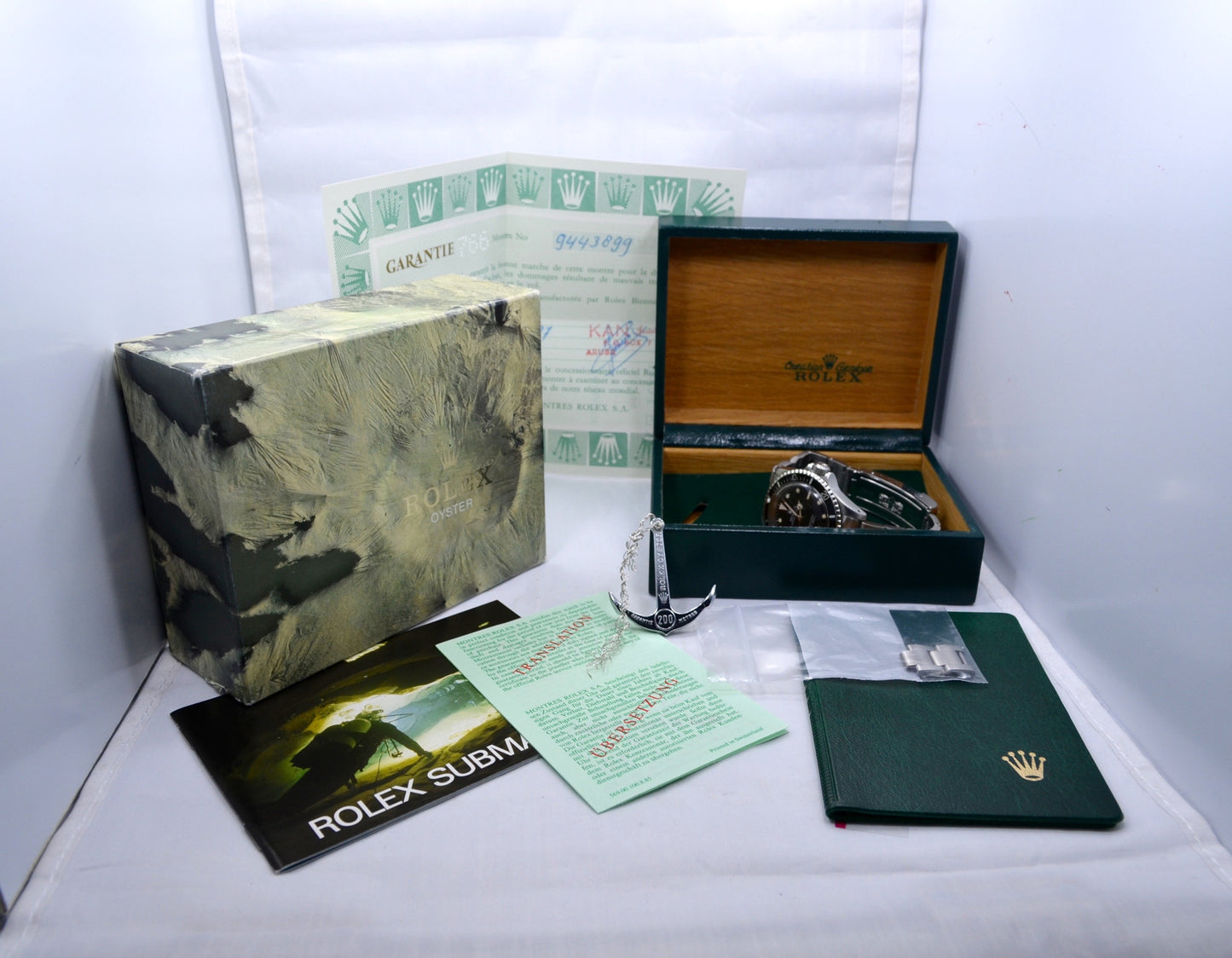 Vintage Rolex 5513 Submariner Stainless Steel 9.4 Mil Wristwatch 1986 Box Papers - Hashtag Watch Company