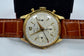 Vintage Gallet Solid 14K Yellow Gold Chronograph Triple Date Valjoux 72C Watch - Hashtag Watch Company