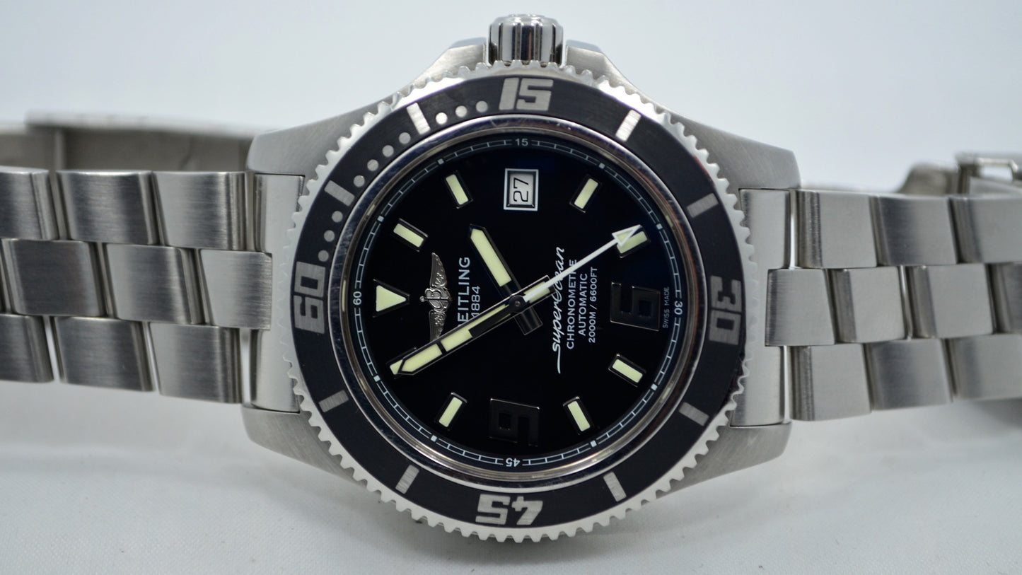 Breitling SuperOcean 44 Black A1739102/BA77 Steel Automatic Wristwatch - Hashtag Watch Company