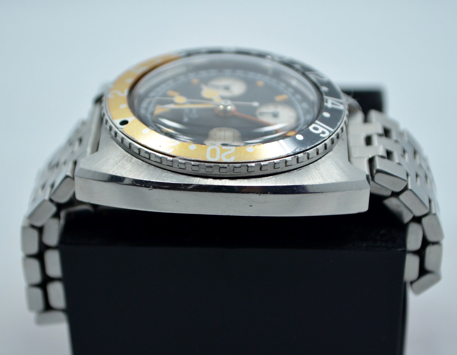 Vintage Wittnauer Steel GMT Chronograph Valjoux 724 Wristwatch - Hashtag Watch Company