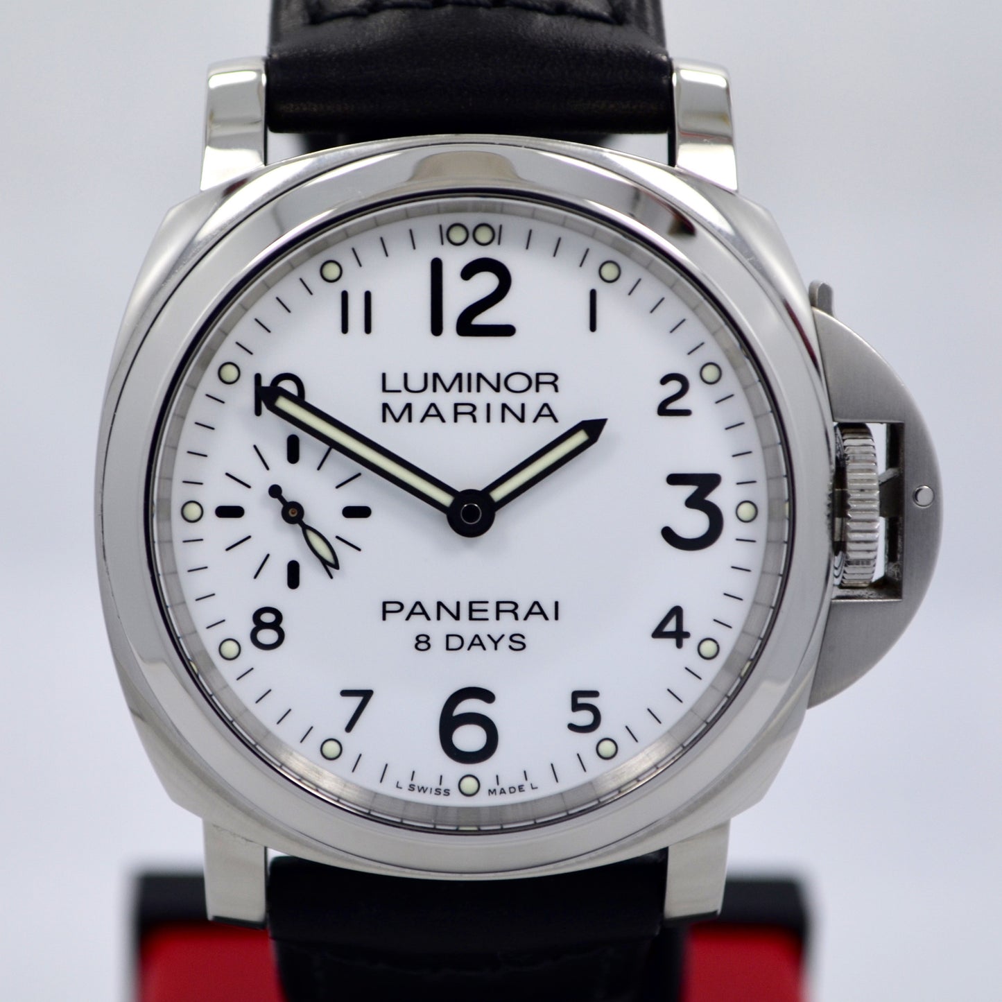 Panerai Luminor Marina PAM 00563 8 Days Acciaio Mechanical White Dial Mens Watch - Hashtag Watch Company