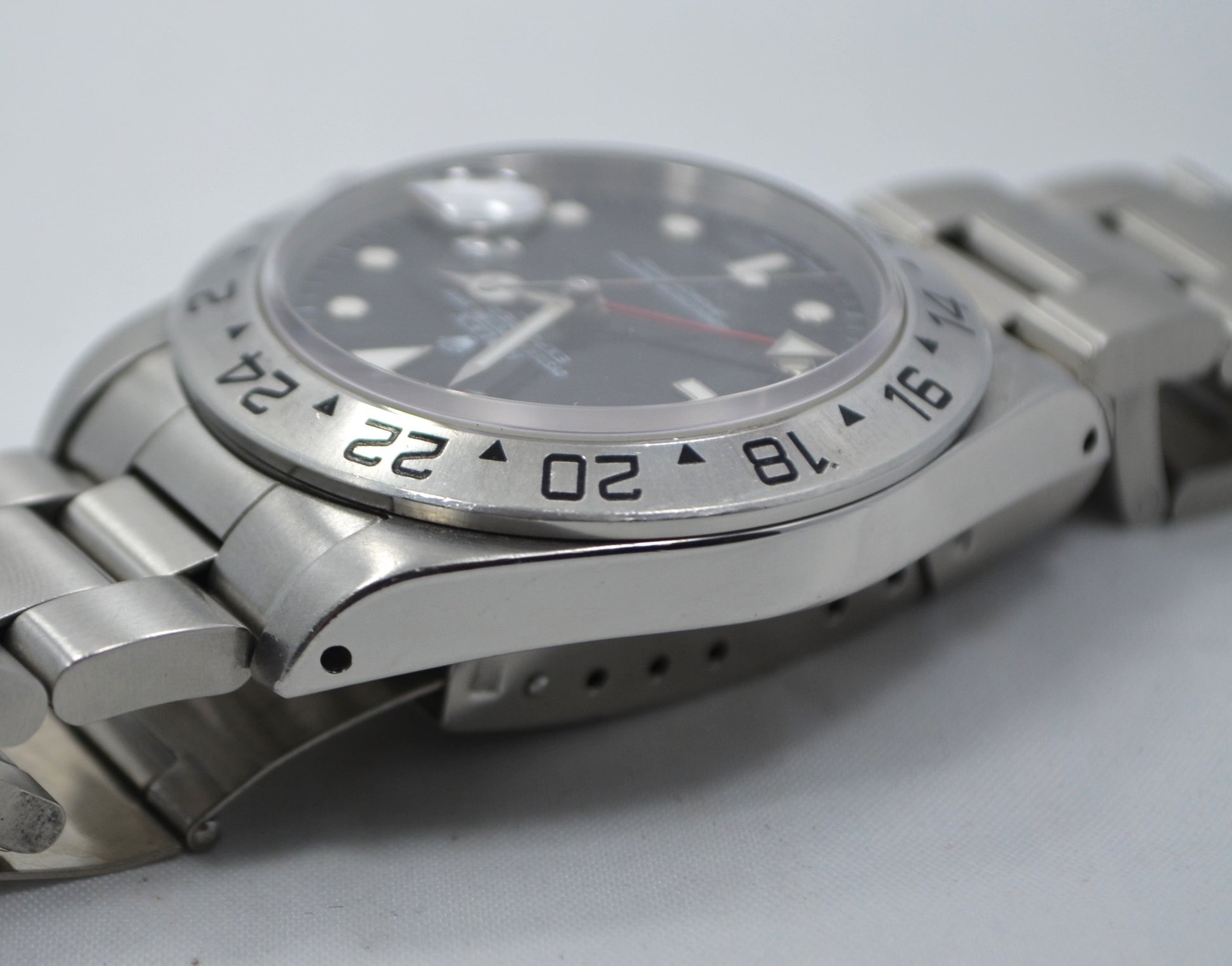 Rolex Explorer II 16570 GMT Black Dial "X" Serial 1991 Automatic Steel Watch - Hashtag Watch Company