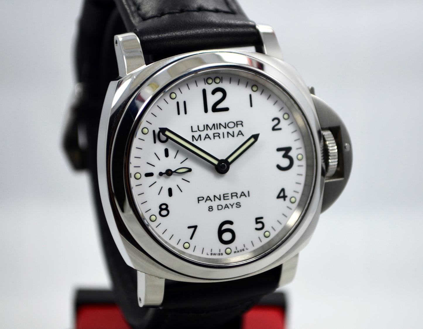 Panerai Luminor Marina PAM 00563 8 Days Acciaio Mechanical White Dial Mens Watch - Hashtag Watch Company