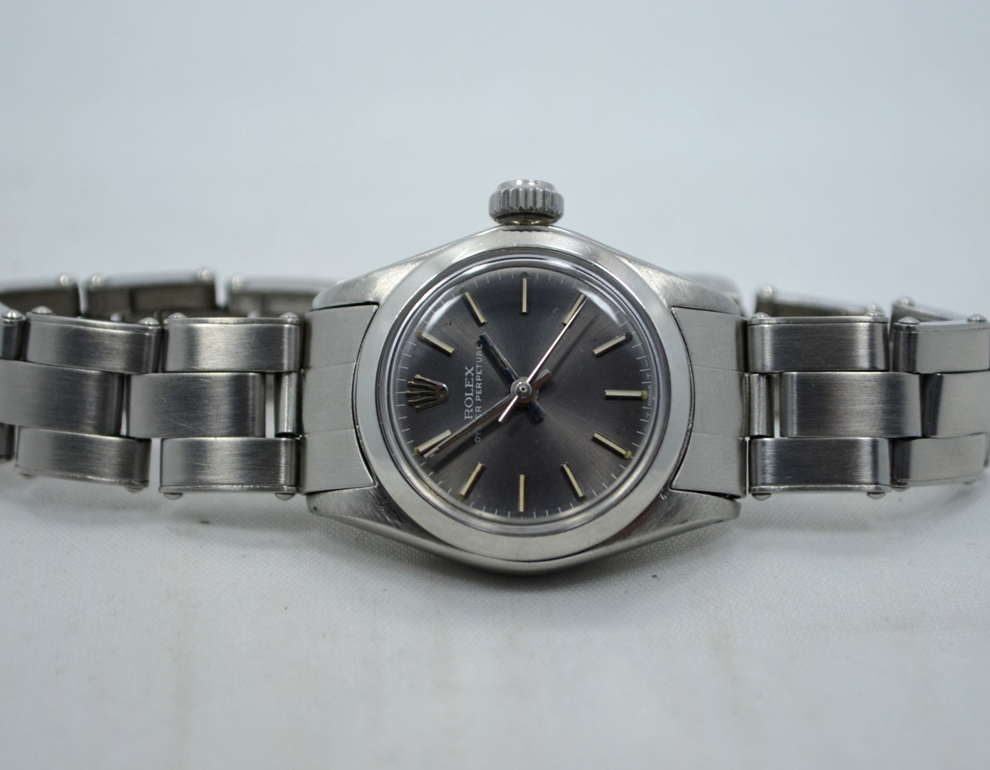 Vintage Rolex 6618 Oyster Perpetual No Date Steel Oyster Ladies Wristwatch - Hashtag Watch Company