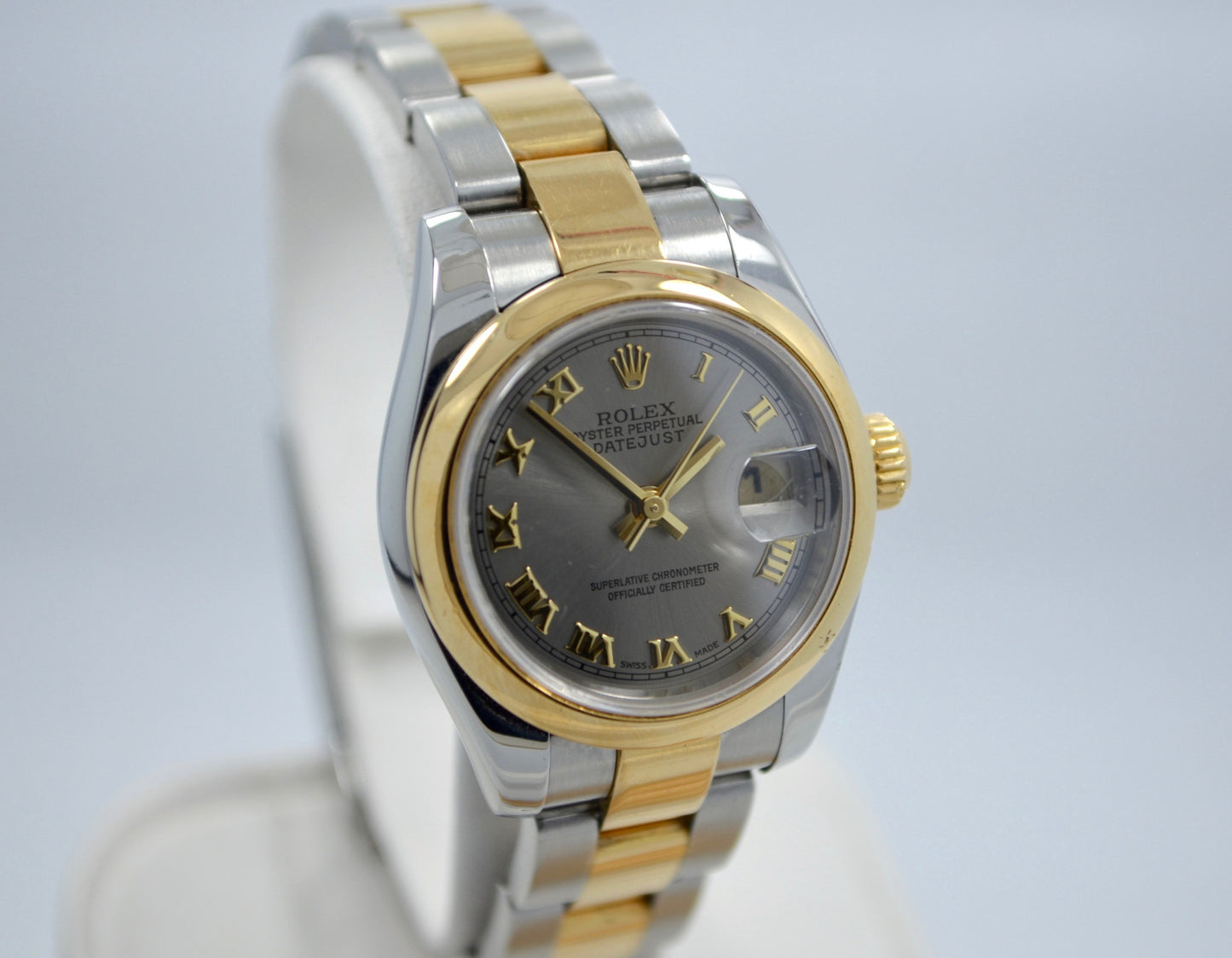 Rolex 179163 Datejust Two Tone Ladies Oyster Steel Gold Roman Wristwatch - Hashtag Watch Company