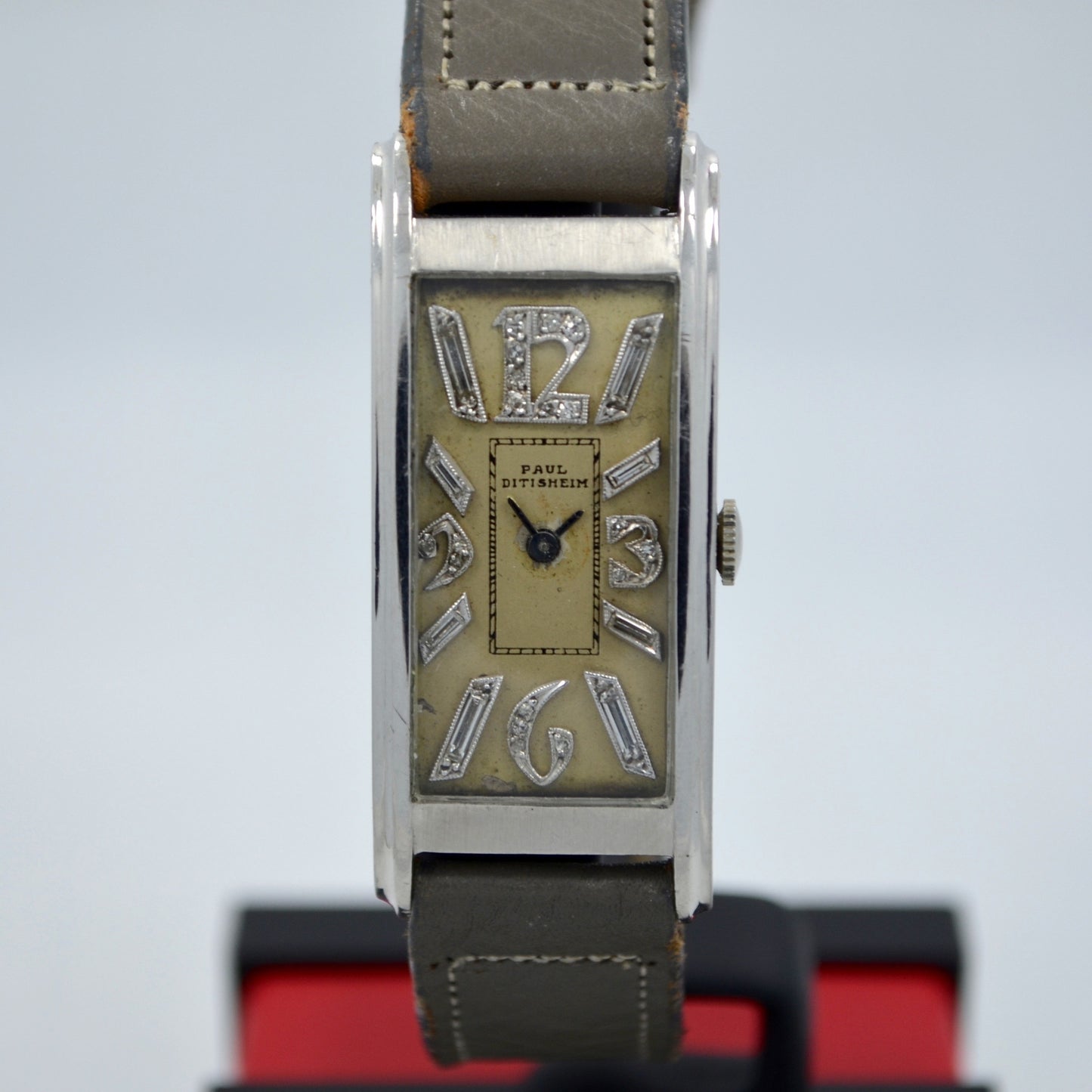 Vintage Paul Ditisheim Platinum Art Deco Diamond Dial Manual Watch - Hashtag Watch Company