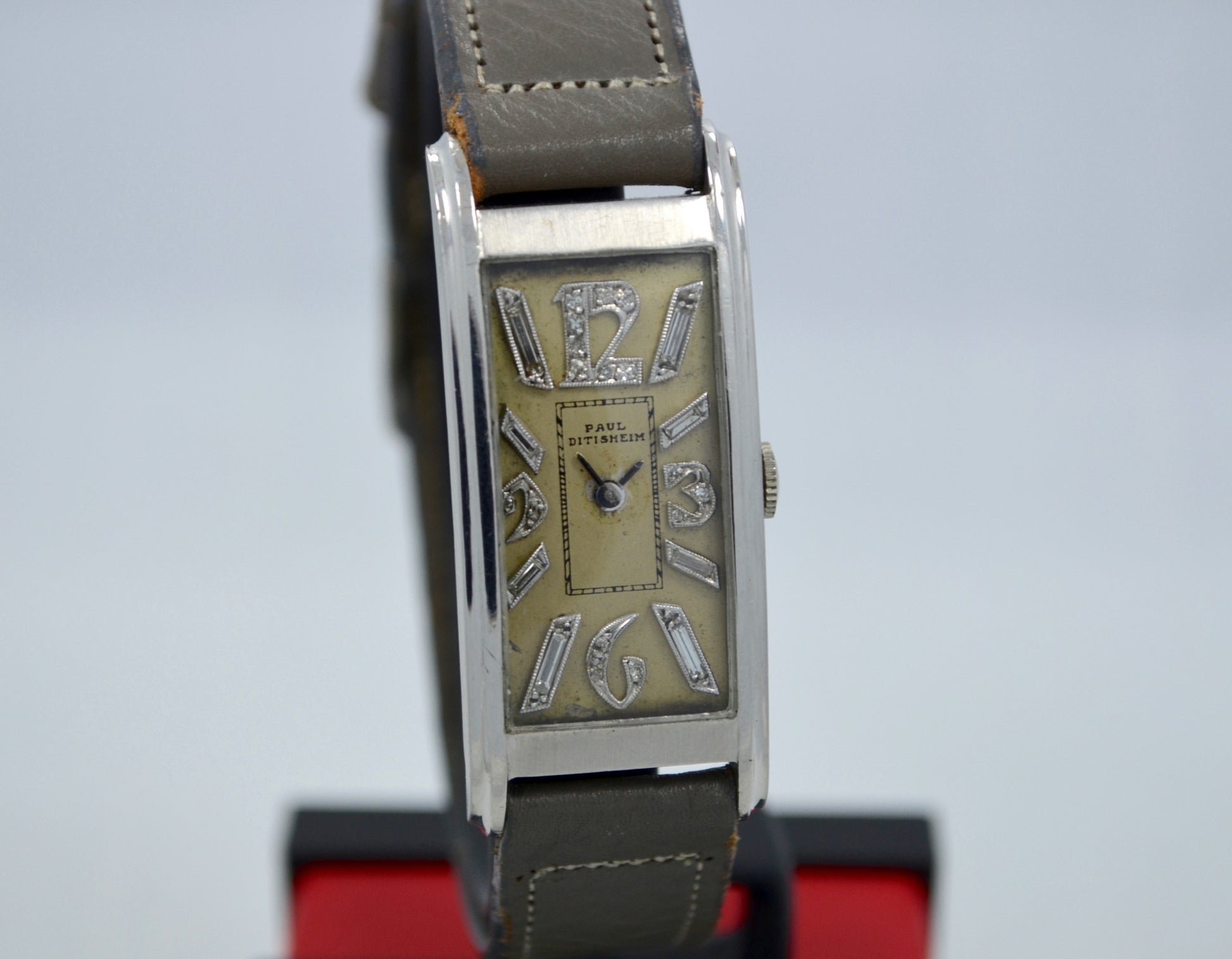 Vintage Paul Ditisheim Platinum Art Deco Diamond Dial Manual Watch - Hashtag Watch Company