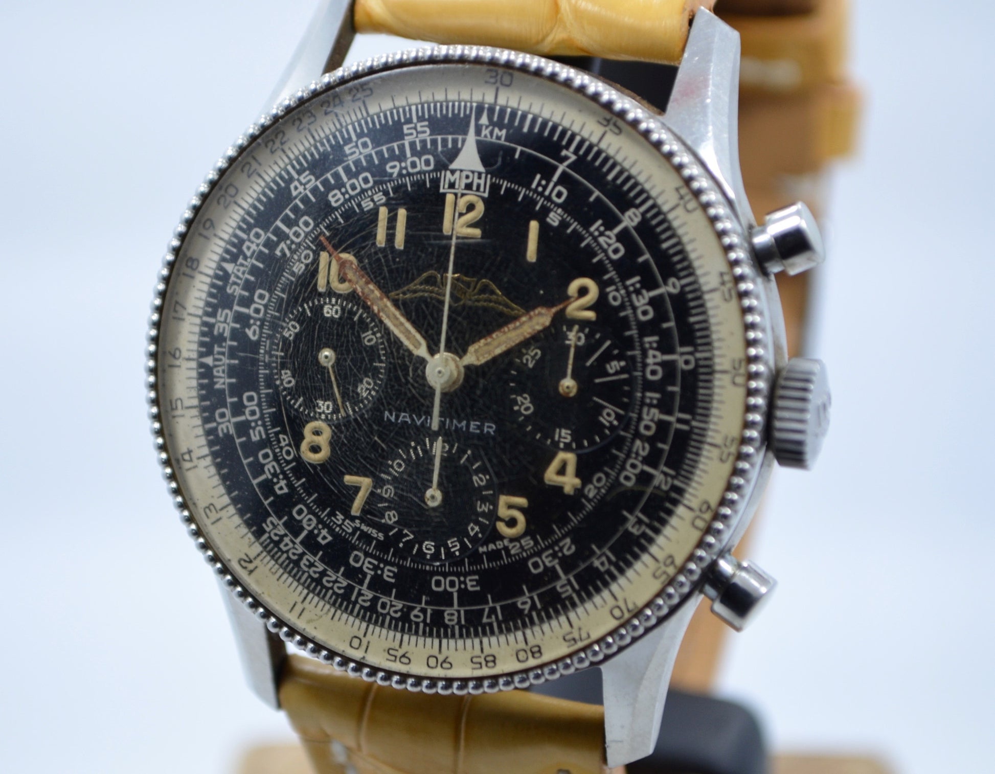 Vintage Breitling Navitimer AOPA Valjoux 72 Steel Chronograph Pre 806 Wristwatch - Hashtag Watch Company