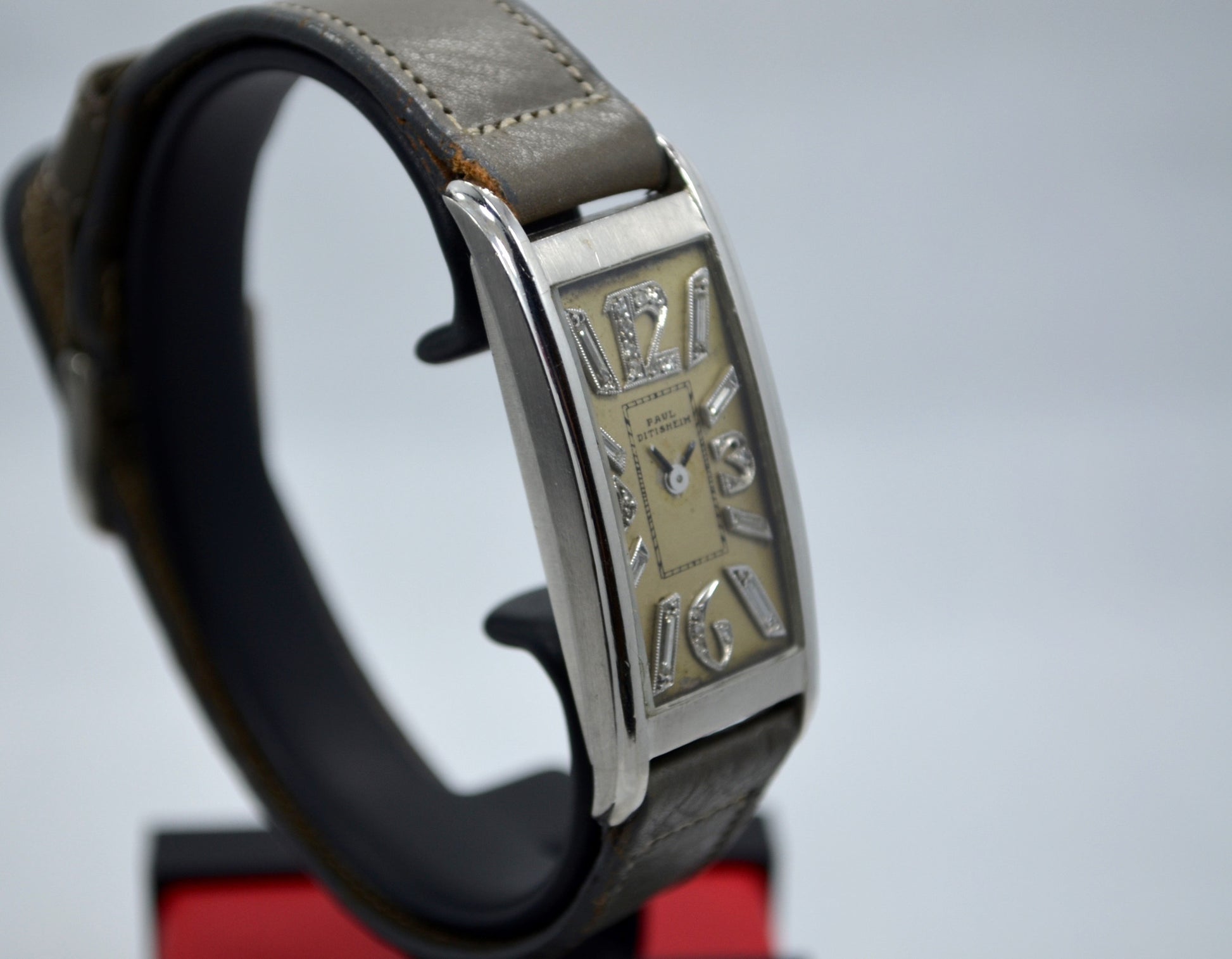 Vintage Paul Ditisheim Platinum Art Deco Diamond Dial Manual Watch - Hashtag Watch Company