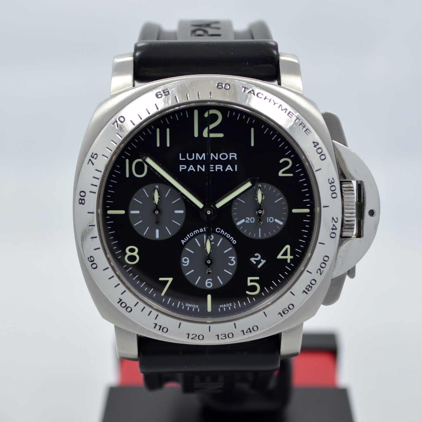 Panerai Luminor Chronograph PAM 162 Steel Automatic Wristwatch - Hashtag Watch Company