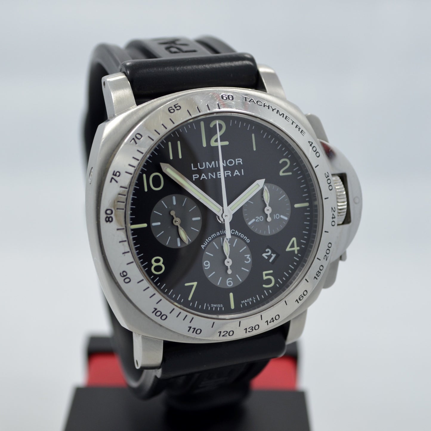 Panerai Luminor Chronograph PAM 162 Steel Automatic Wristwatch - Hashtag Watch Company