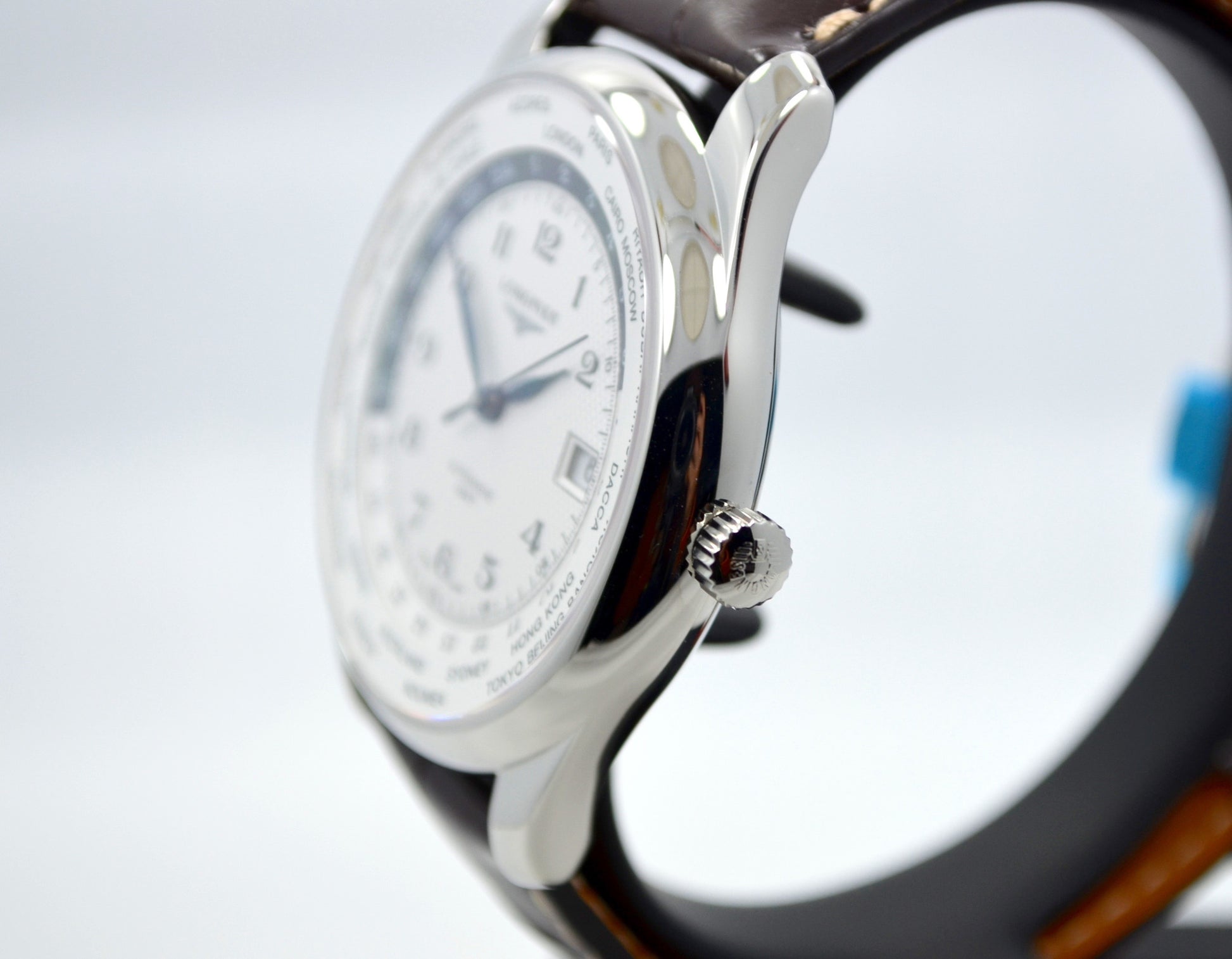 Longines Master Automatic GMT L2.802.4.70.3 Steel Leather Mens Watch - Hashtag Watch Company