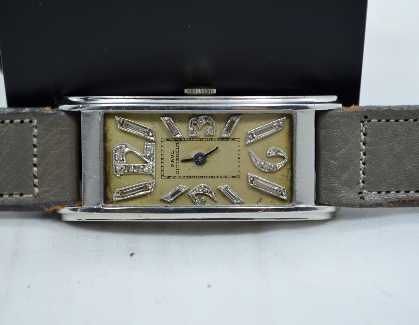 Vintage Paul Ditisheim Platinum Art Deco Diamond Dial Manual Watch - Hashtag Watch Company