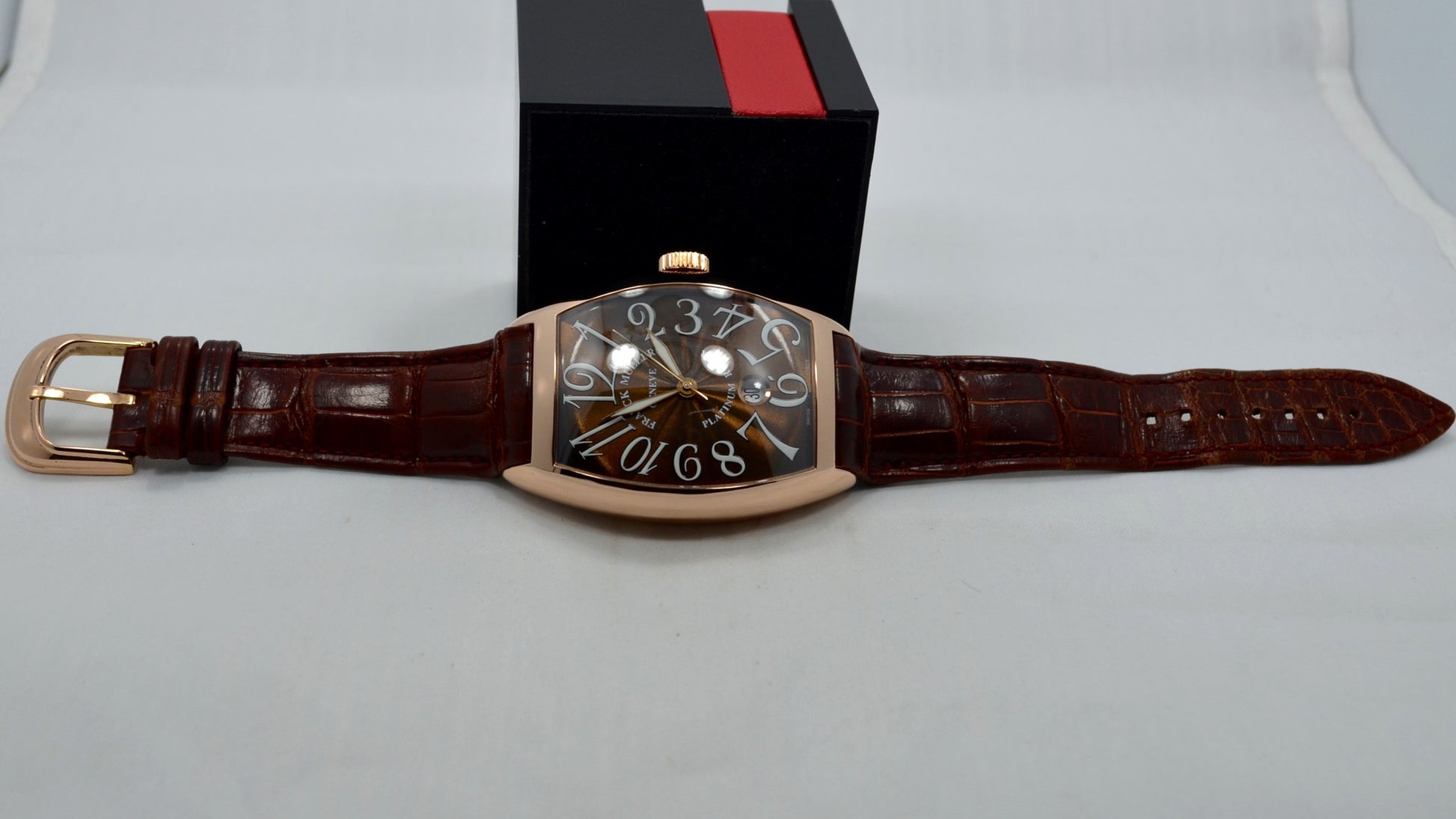 Franck Muller 8880 SC DT 18K Rose Gold XL Curvex Automatic Platinum Rotor Watch - Hashtag Watch Company