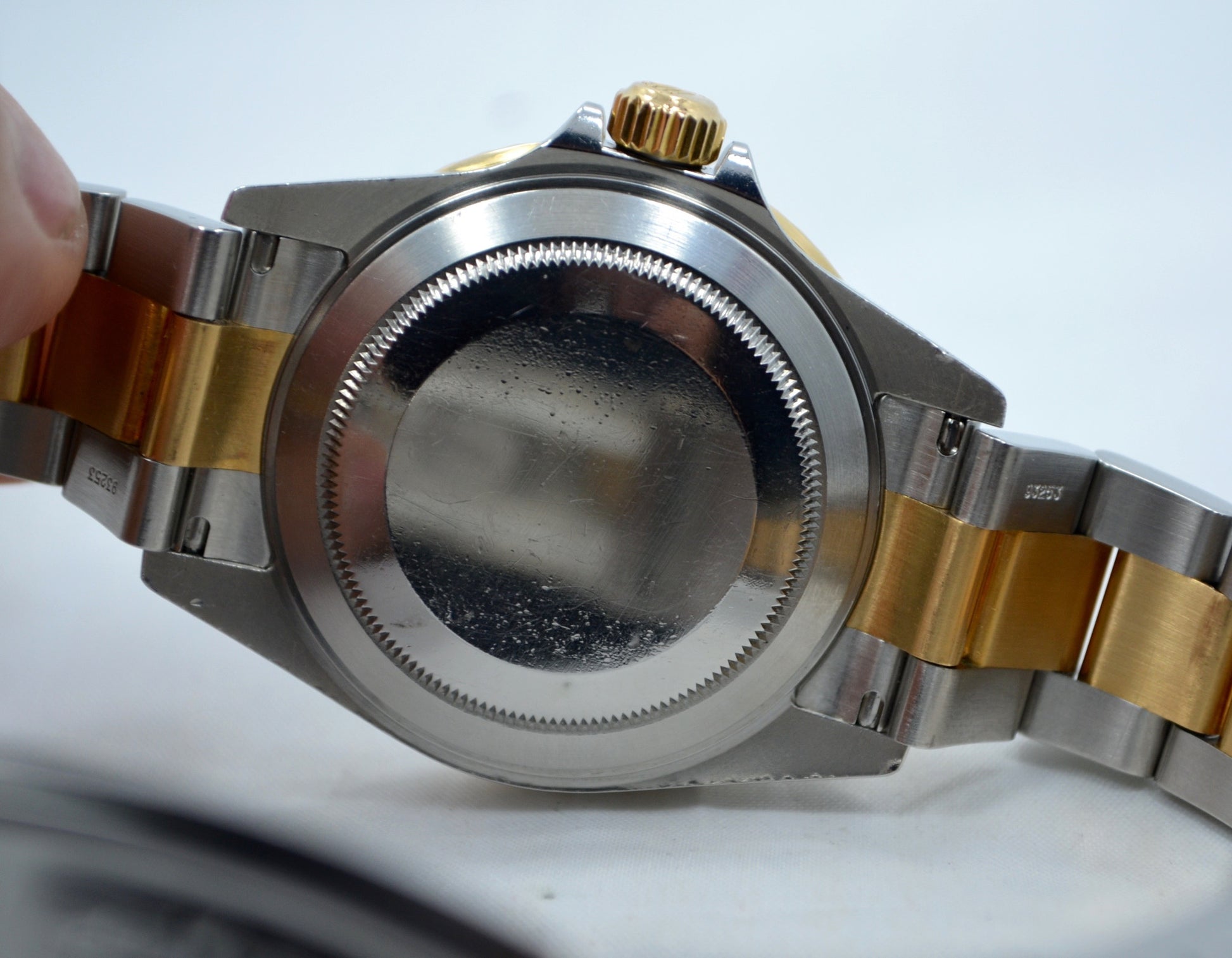 Rolex Submariner 16613 Steel 18K Gold Two Tone Black "E" Serial Wristwatch - Hashtag Watch Company