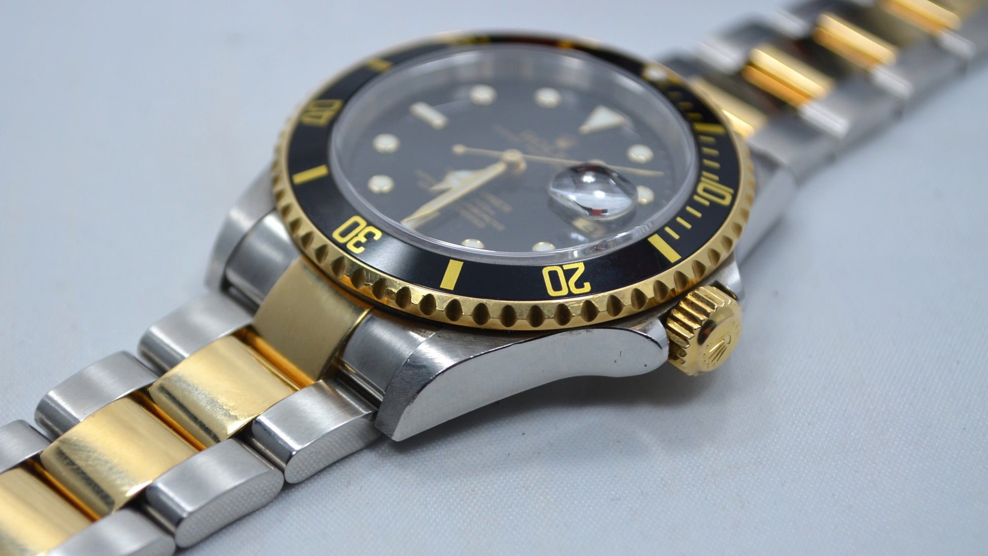 Rolex Submariner 16613 Steel 18K Gold Black "D" Serial 2005 Box Papers Watch - Hashtag Watch Company