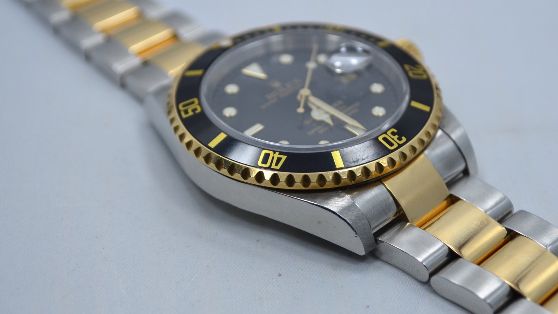 Rolex Submariner 16613 Steel 18K Gold Black "D" Serial 2005 Box Papers Watch - Hashtag Watch Company