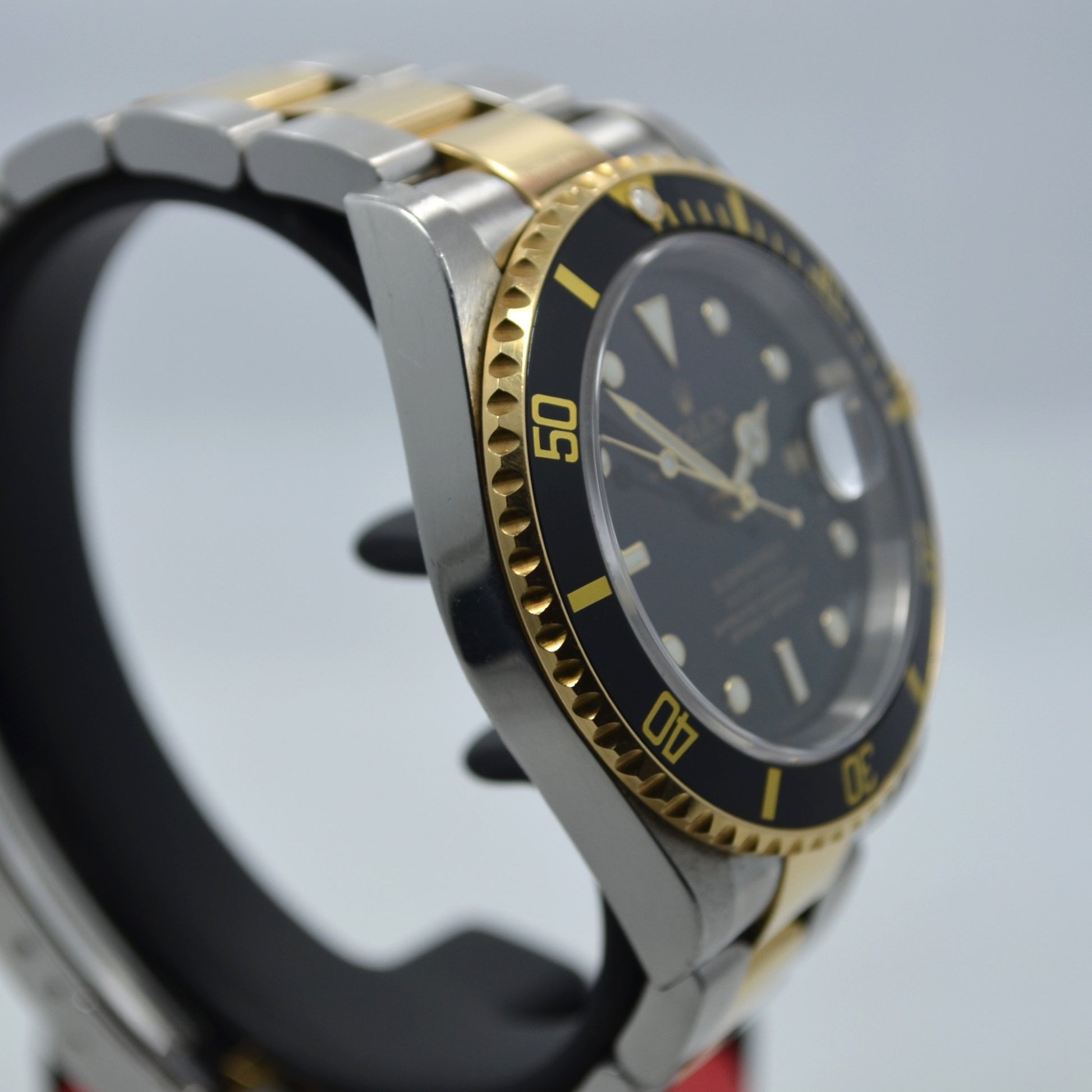 Rolex Submariner 16613 Steel 18K Gold Black "D" Serial 2005 Box Papers Watch - Hashtag Watch Company