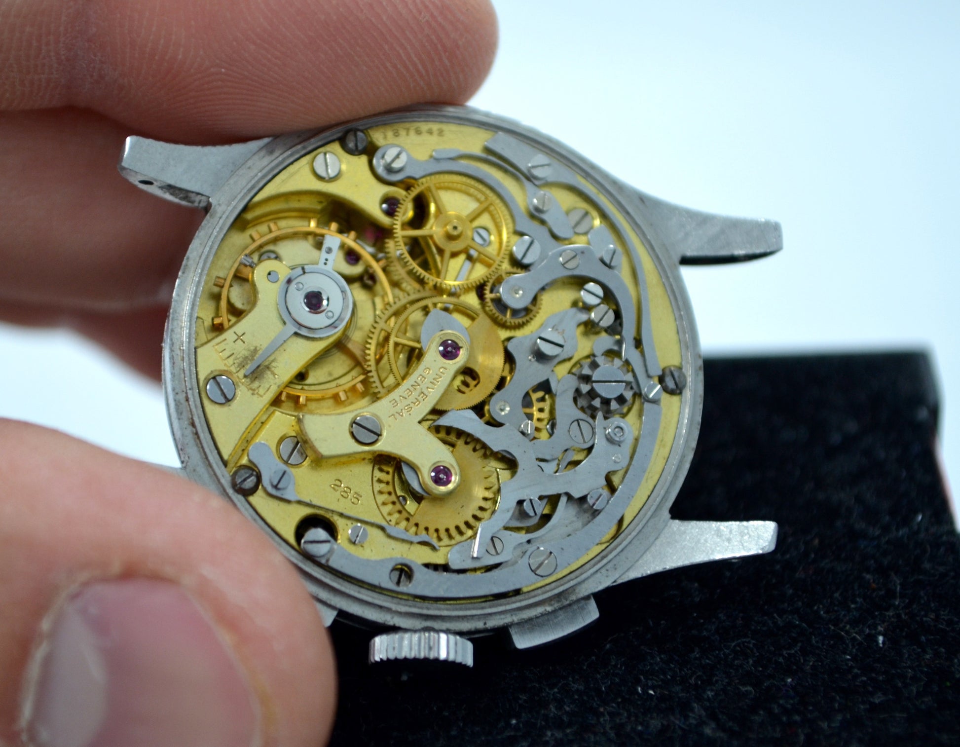 Vintage Universal Geneve Compax Türler Signed Steel Chronograph Cal. 285 Wristwatch 1950's - Hashtag Watch Company