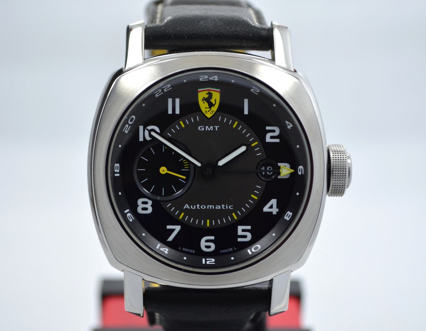 Panerai Ferrari Scuderia GMT Stainless Steel F6655 Automatic Watch Box Papers - Hashtag Watch Company