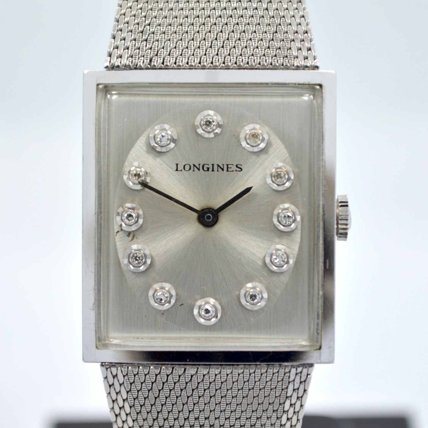 Vintage Longines 14K White Gold Diamond Stainless Steel Cal. L 847.4 Wristwatch - Hashtag Watch Company