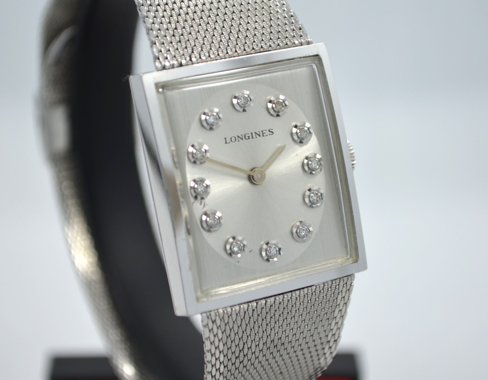 Vintage Longines 14K White Gold Diamond Stainless Steel Cal. L 847.4 Wristwatch - Hashtag Watch Company