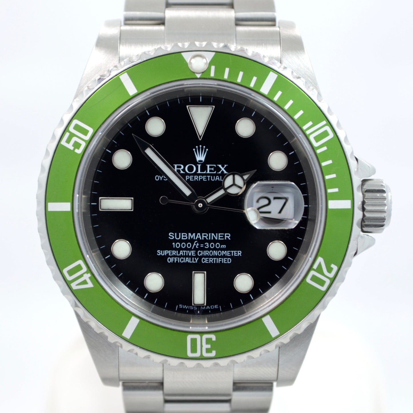 Rolex Submariner 16610LV 50th Anniversary Green "Z" Serial Steel Watch - Hashtag Watch Company
