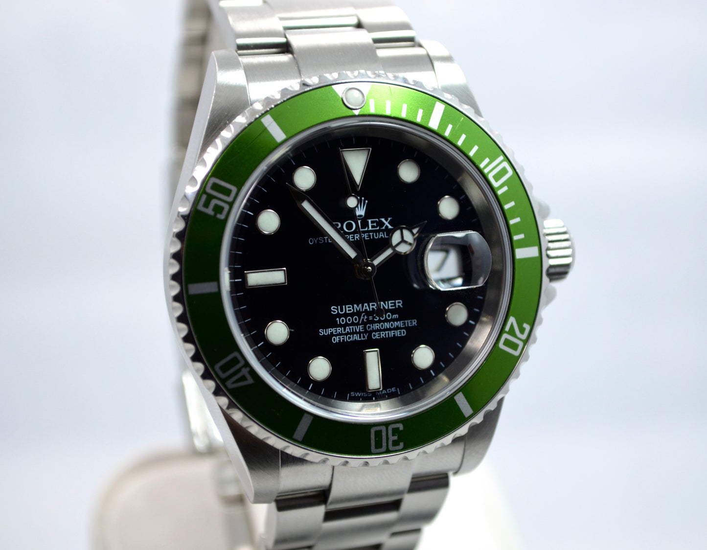 Rolex Submariner 16610LV 50th Anniversary Green "Z" Serial Steel Watch - Hashtag Watch Company