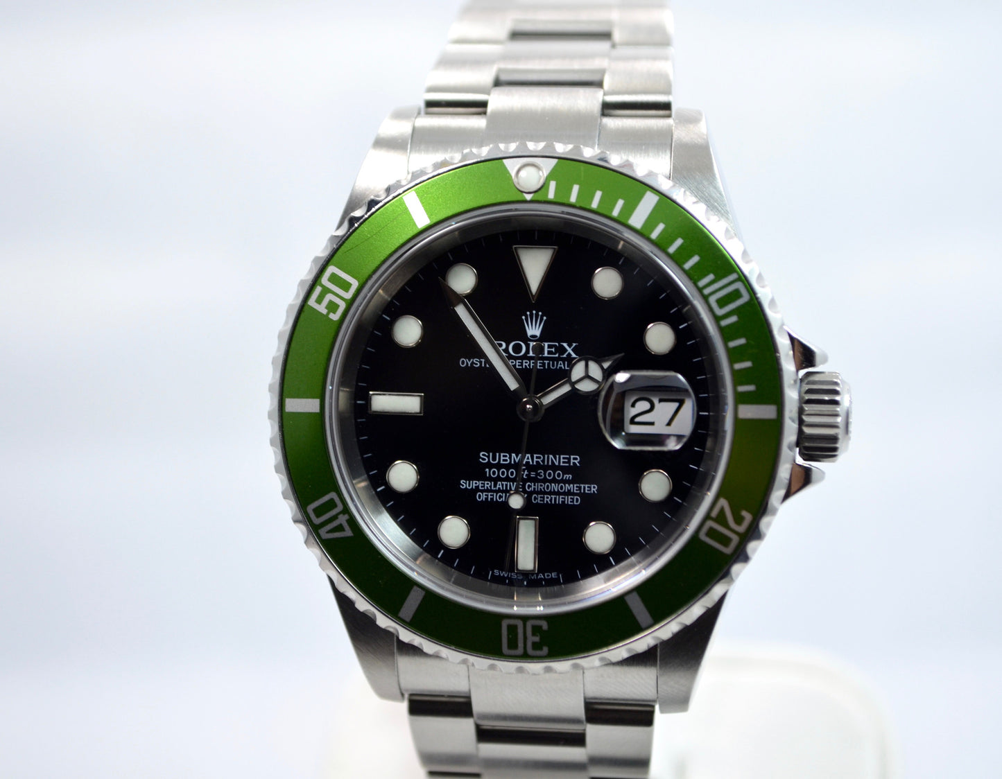 Rolex Submariner 16610LV 50th Anniversary Green "Z" Serial Steel Watch - Hashtag Watch Company