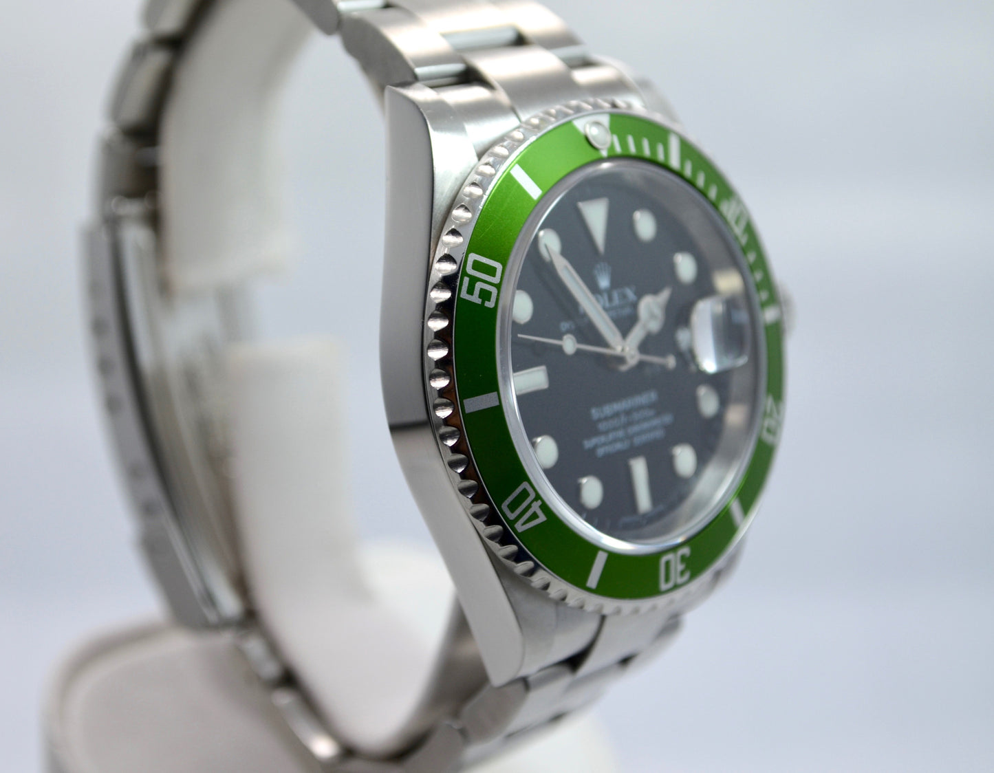 Rolex Submariner 16610LV 50th Anniversary Green "Z" Serial Steel Watch - Hashtag Watch Company