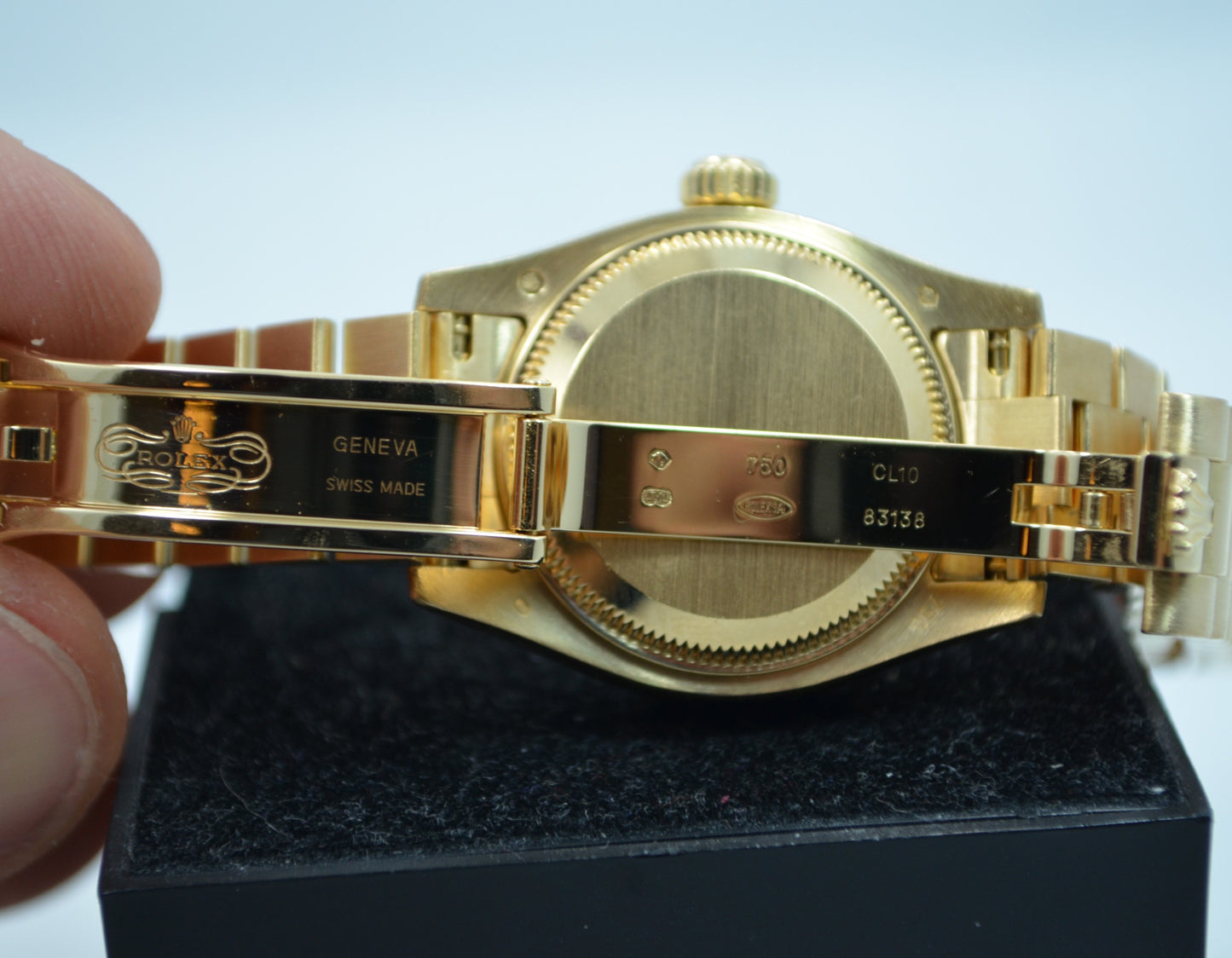 Rolex Ladies President 179138 Datejust 18K Yellow Gold Diamond "K" Serial Champagne Box Papers - Hashtag Watch Company